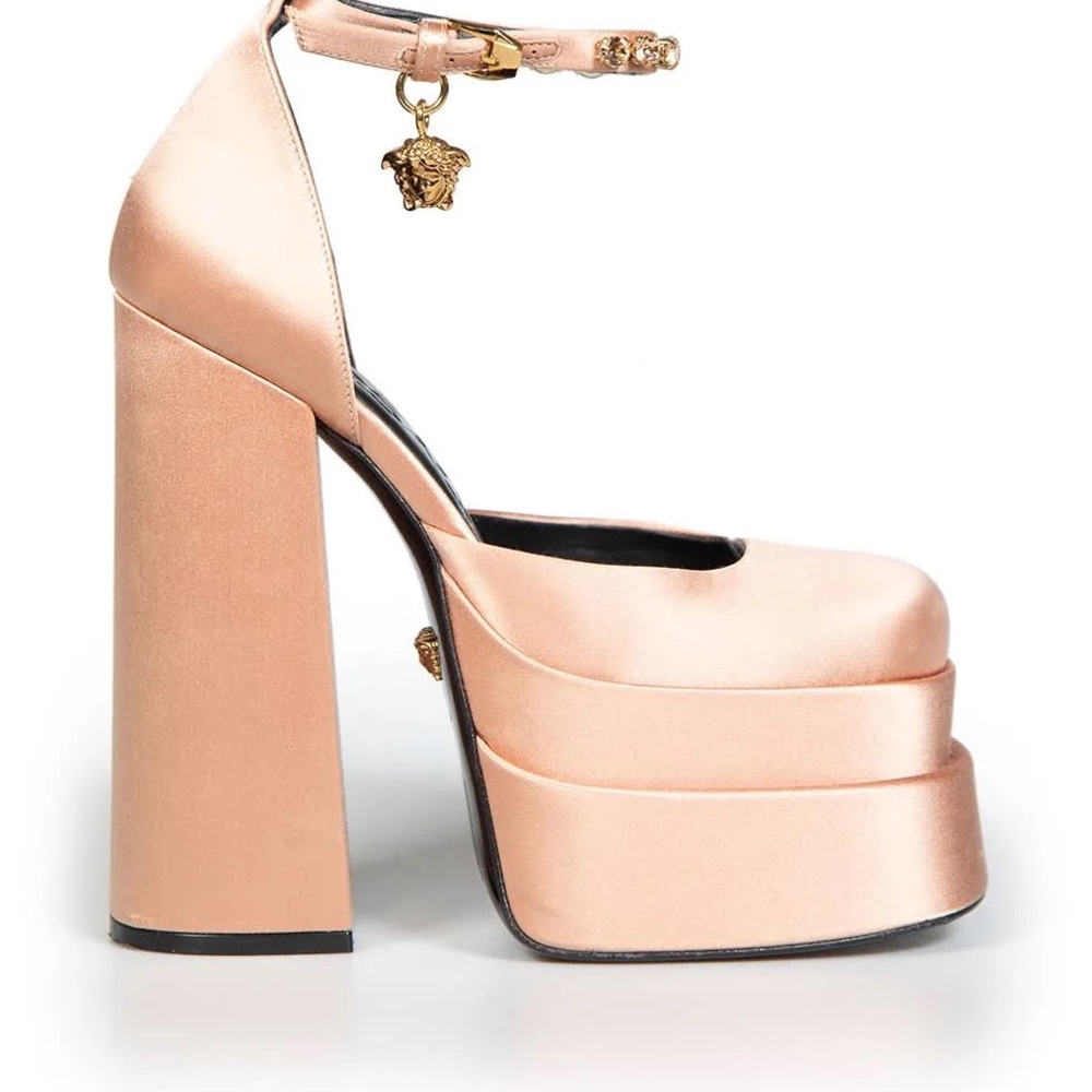 Versace Medusa satin platform Platform pumps